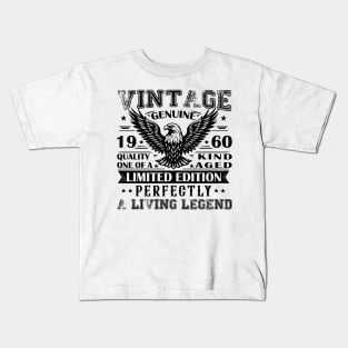 Vintage Made In 1960 Patriotic Legendary 64th Birthday Kids T-Shirt